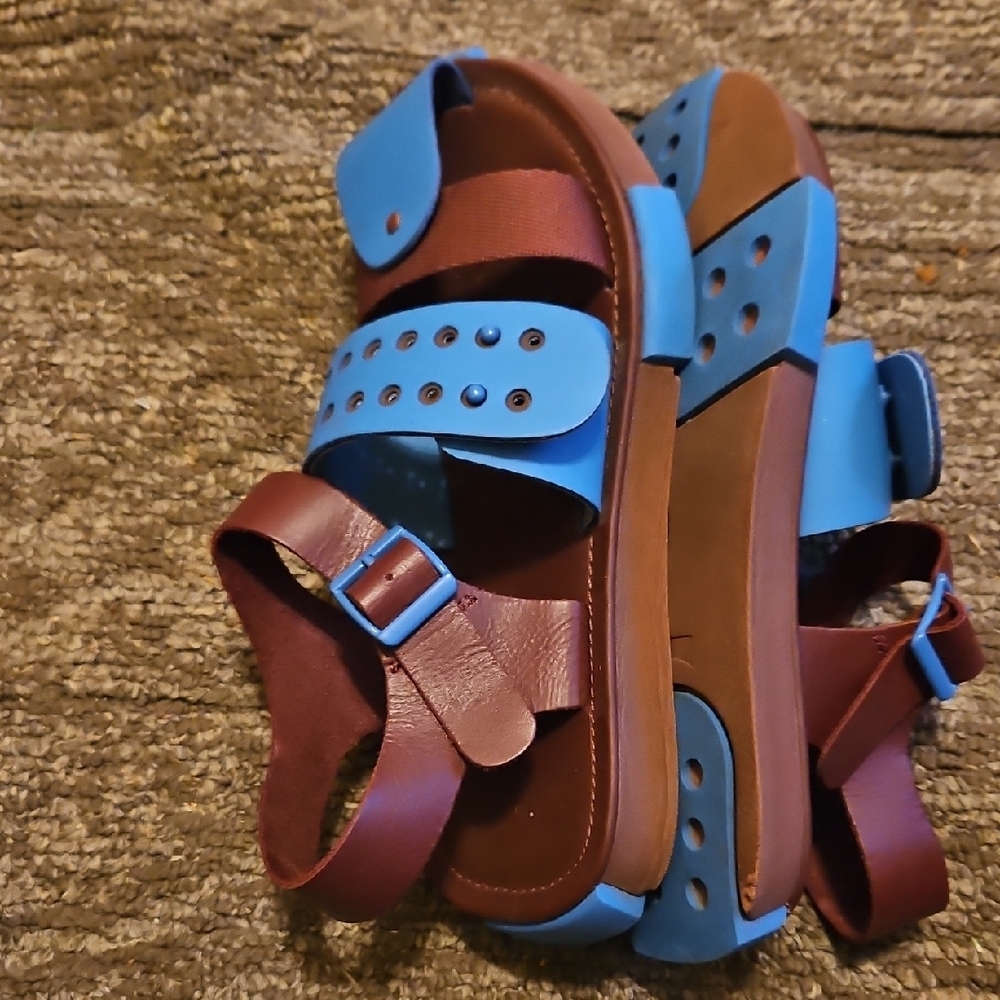 Camper Women's Blue and Brown Sandals - Picture 5 of 6
